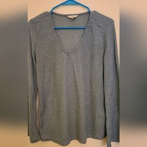 LUCKY BRAND Light Blue Long Bell Sleeves Blouse Detailed Shoulders - Size Medium